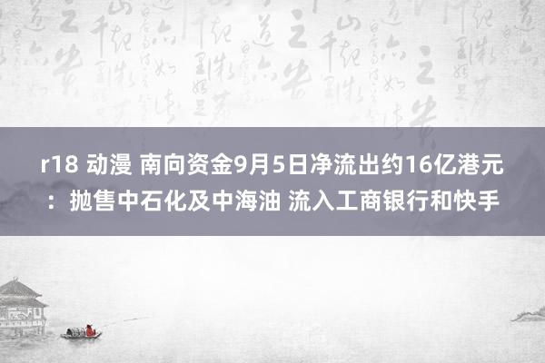 r18 动漫 南向资金9月5日净流出约16亿港元：抛售中石化及中海油 流入工商银行和快手